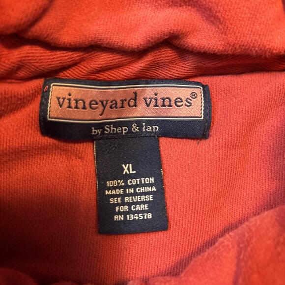 Vineyard Vines Men’s XL Navy Striped Quarter Zip Pullover Sweatshirt Cotton - Picture 3 of 4